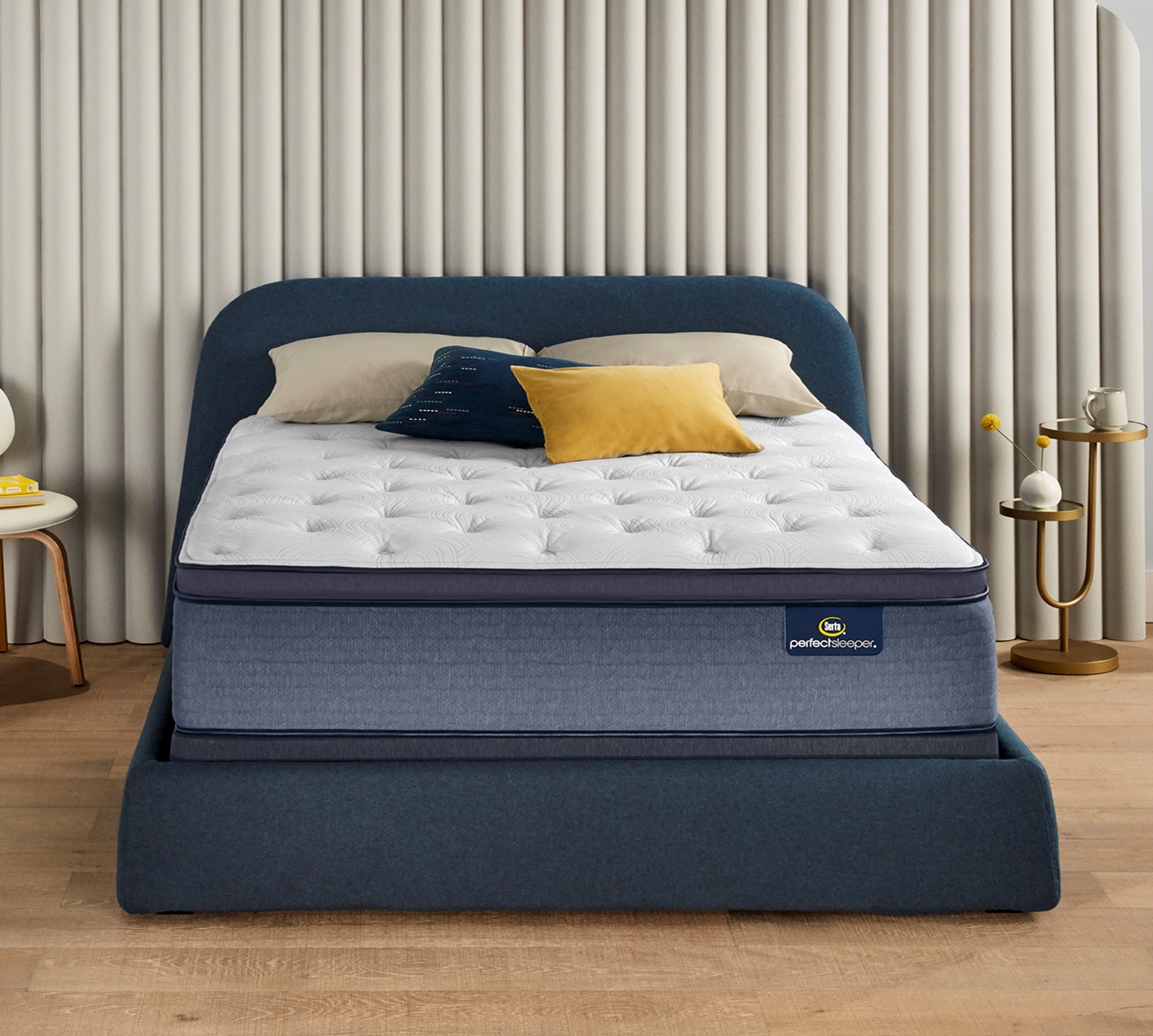 Serta California King Mattress | Pillow Top | Plush | Perfect Sleeper Cobalt Coast 15